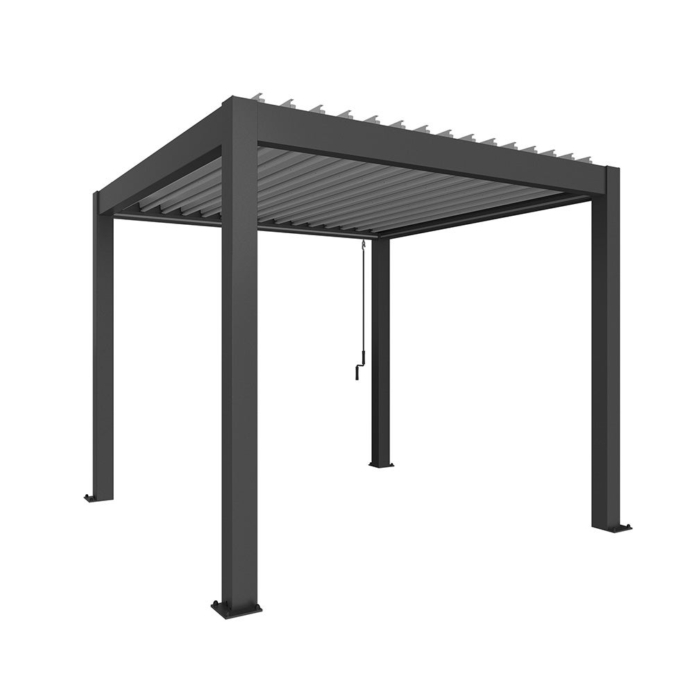  Pergola storlek 3 x 3 metallic mörkgrå/silver