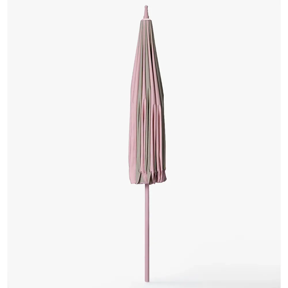 Parasoll Ø240 cm Rosa/Beige randigt