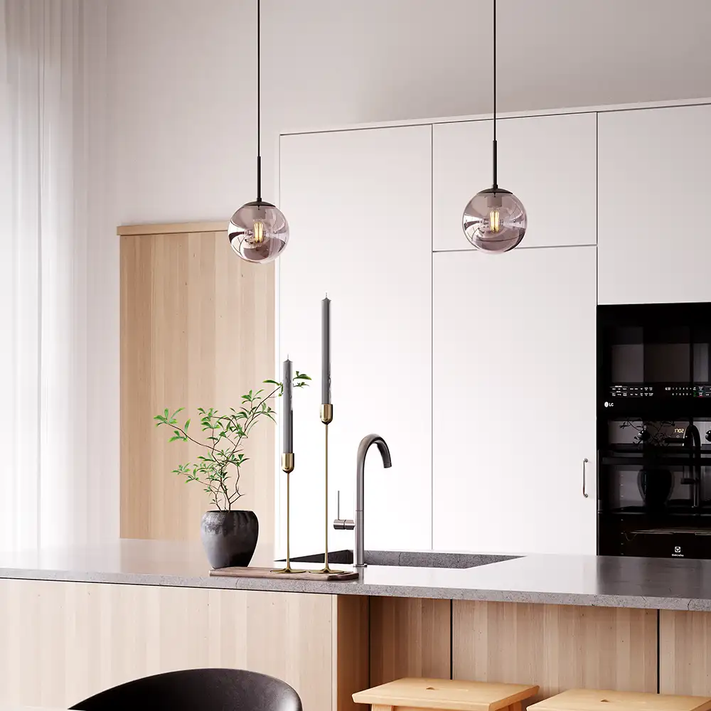 Boyle Taklampa Ø18cm Rökgrå