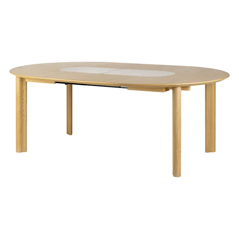 Comfort Circle Matbord med förlängning Oak