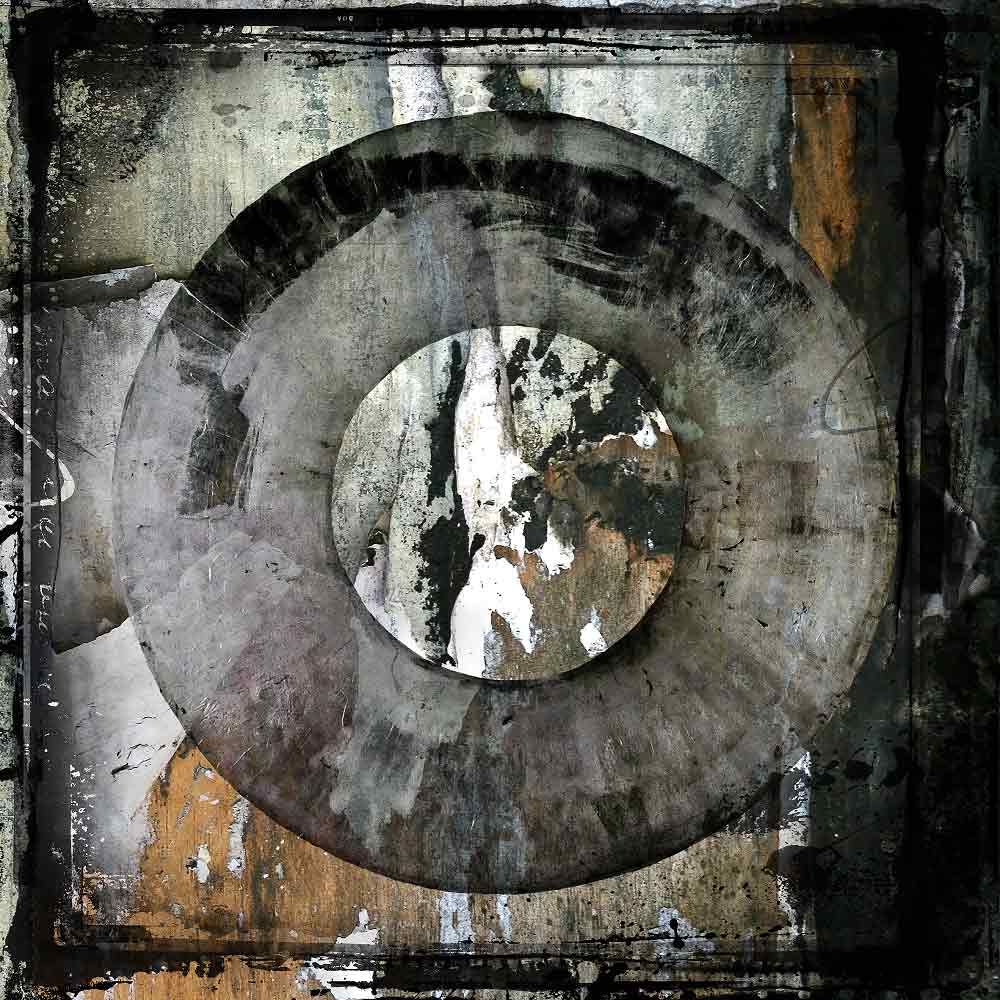 Väggdekoration Abstract Circle Brown 100X100 Cm