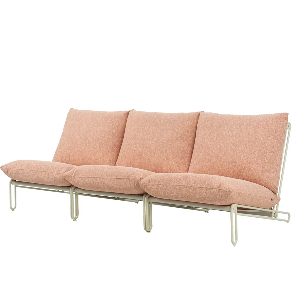 Blixt fåtölj  Pearl white / Teddy orange