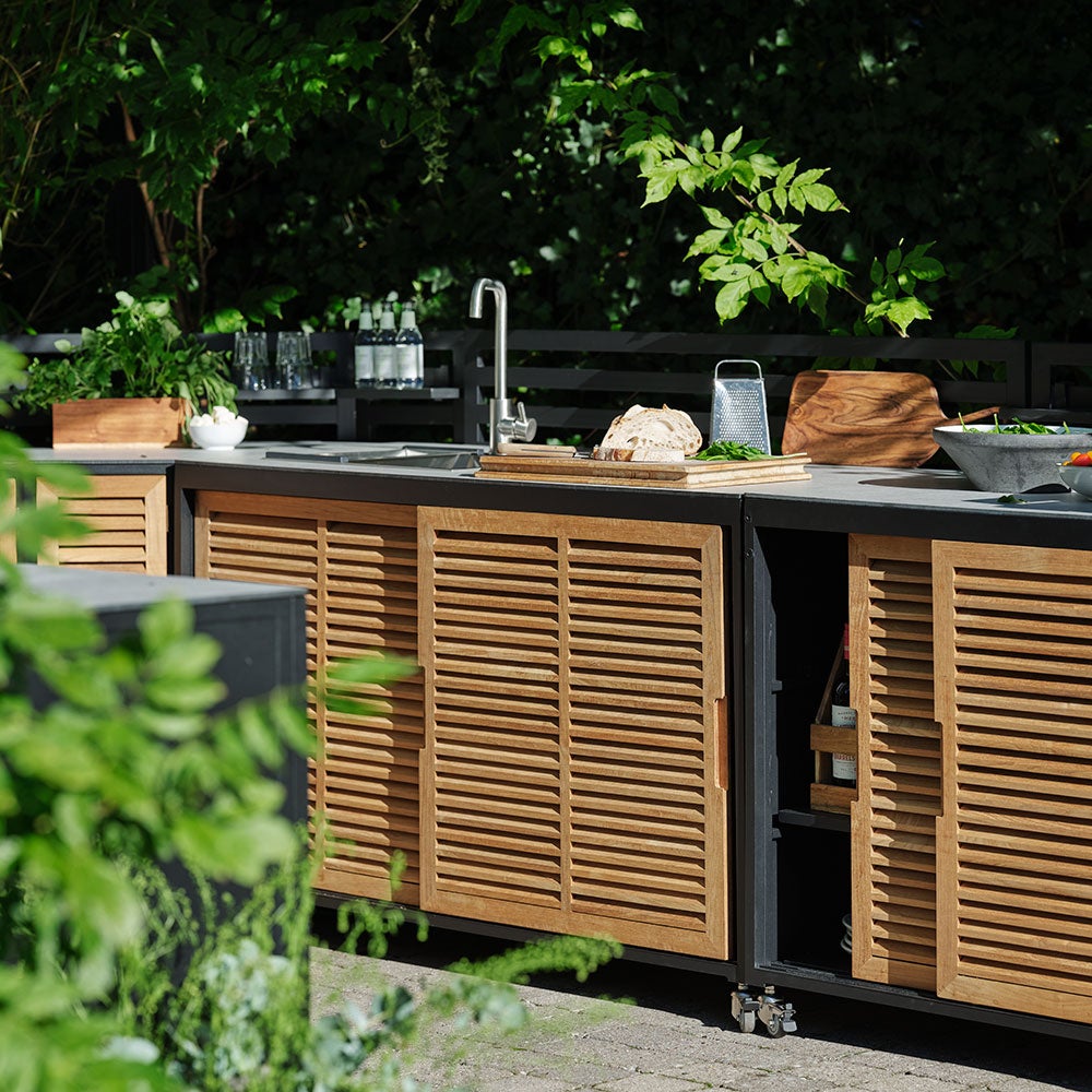 Fornax köksdel vask/kran svart/grå 