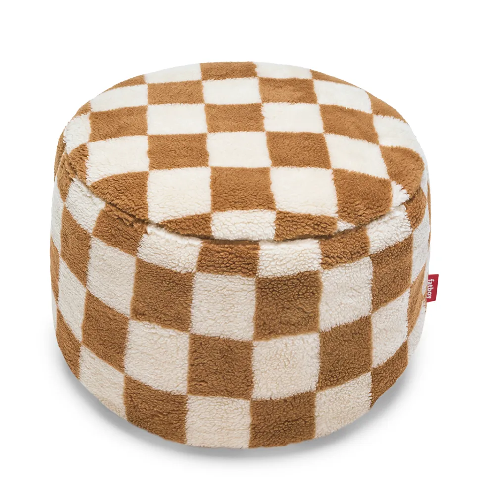 Fatboy Point Teddy pouf Chess Almond Creme