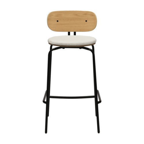 Curious Barstol Ek/Svart Teddy White