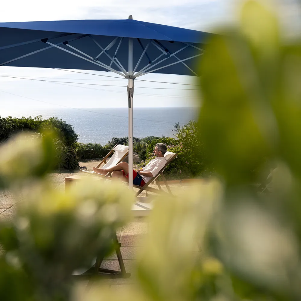 Fortello 300x300 cm parasoll alu Cat.5 527 Urban Chrome