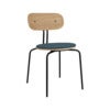 Curious Matstol Ek/Svart Metall Jet Air Blue