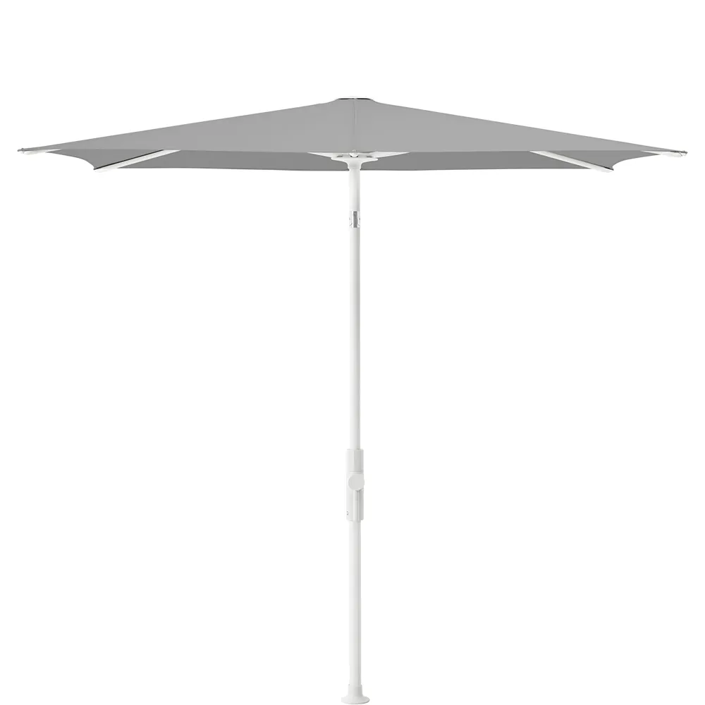 Glatz Twist parasoll 250×200 cm matt white Kat.5 652 Silver