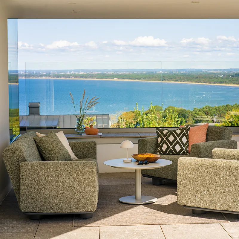 Bolster soffa Antracit / Teddy Verde