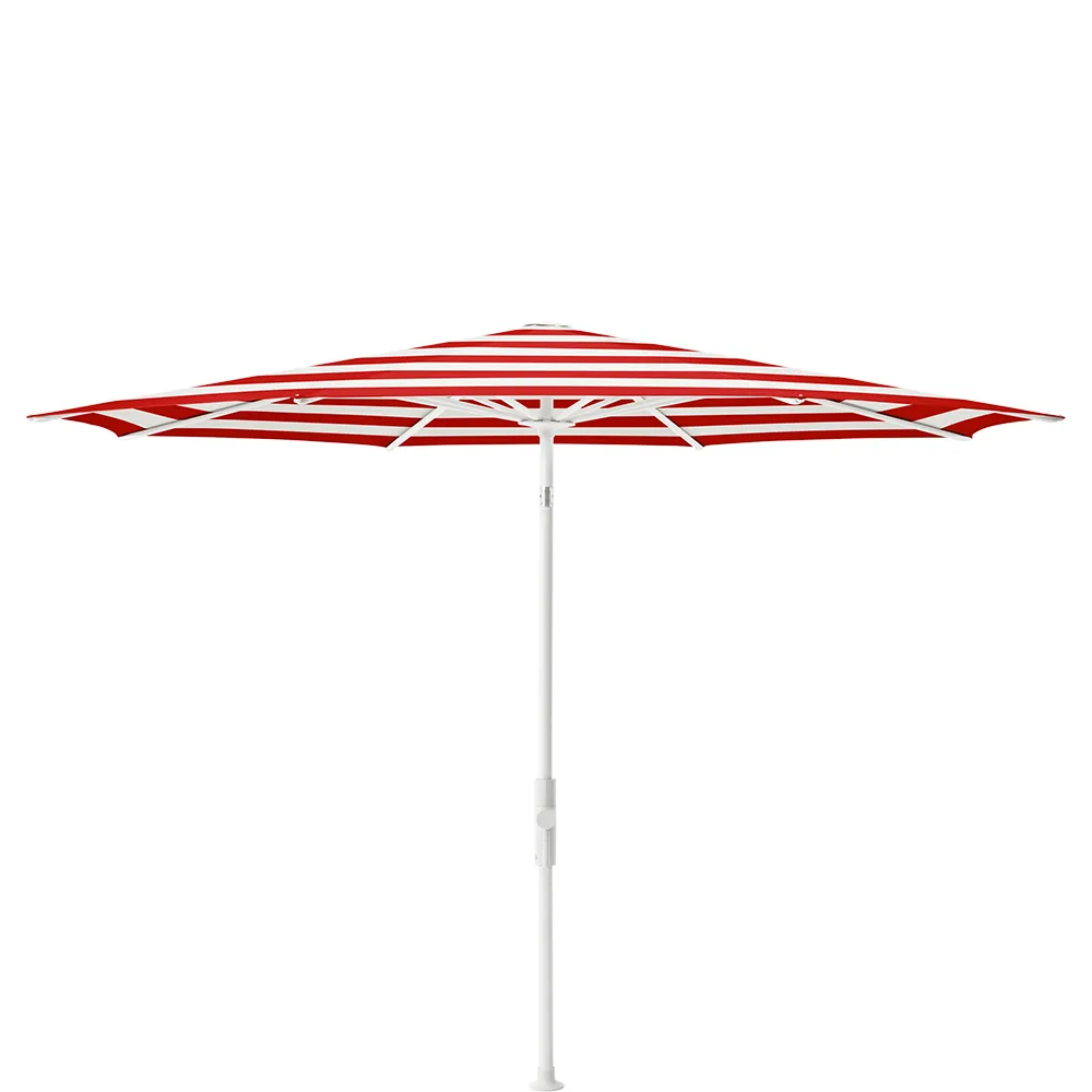 Glatz Twist 270 cm parasoll matt white Kat.5 800 Red Stripe