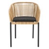 Delta stol    Svart / Natural Wicker/ Teddy Black