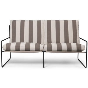 Desert 2-sits soffa Stripe Black/Chocolate