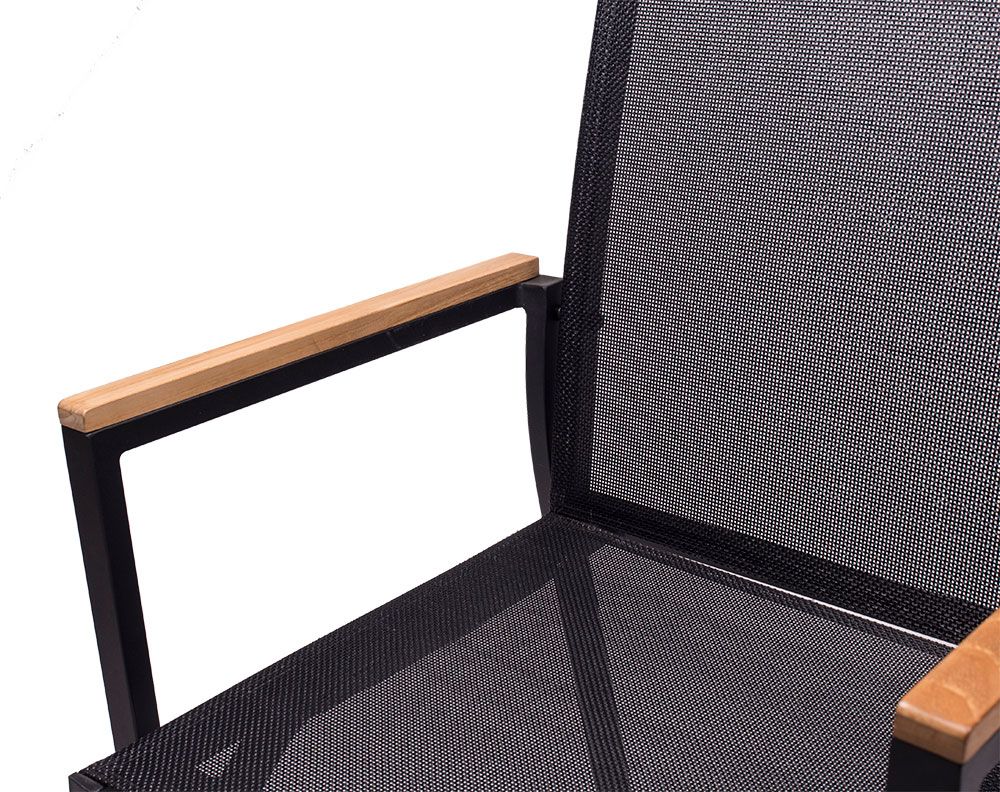 Avanti stapelstol svart/teak 