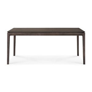 Bok Matbord 100x180-280 cm Brunlackad ek