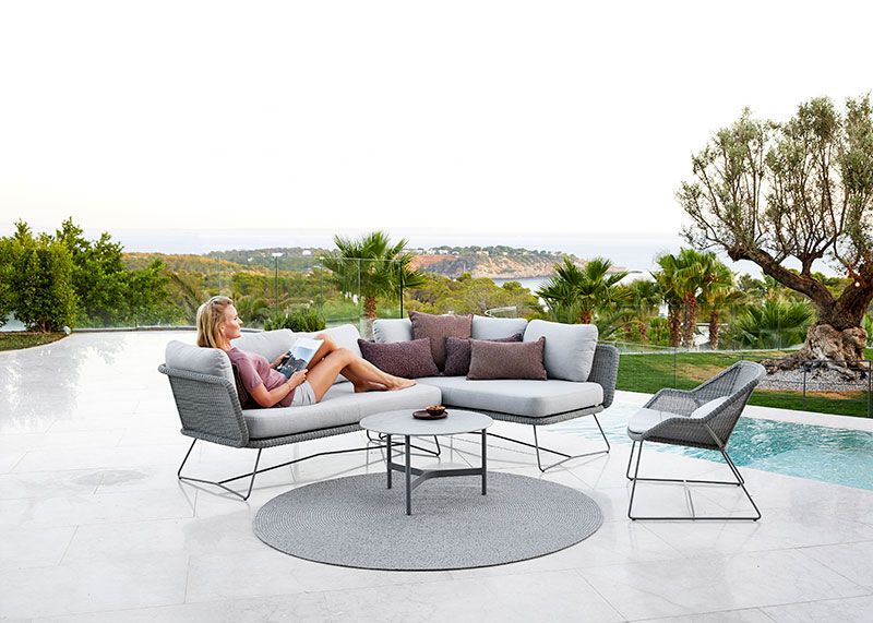 Horizon 2-sits soffa Vänster Ljusgrå