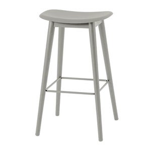 Fiber barpall hög Wood Base - 75 cm - Grey/Grey