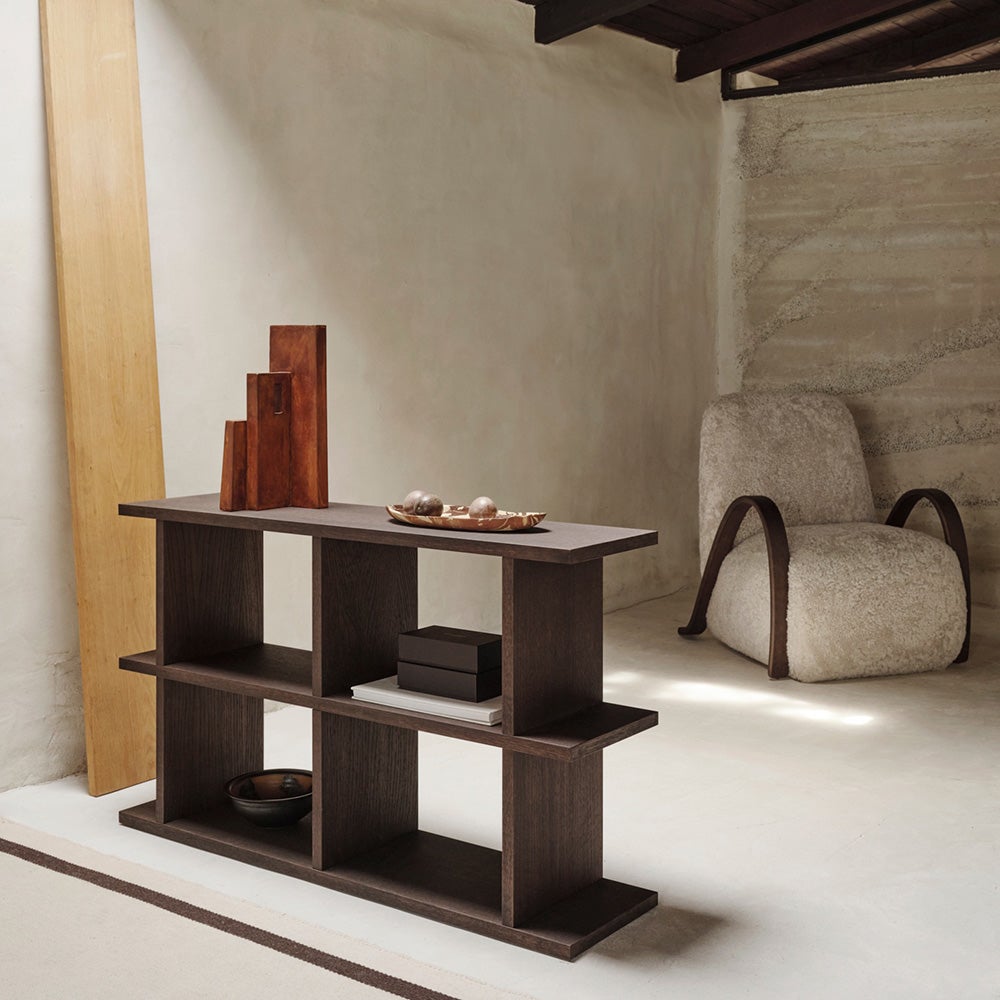 Kona Bokhylla 2x2 - Mörkbetsad ek