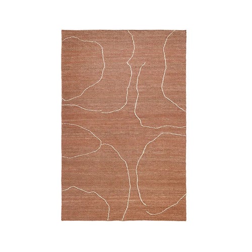 Handvävd Matta i Jute Gesso Terracotta 200x300 cm