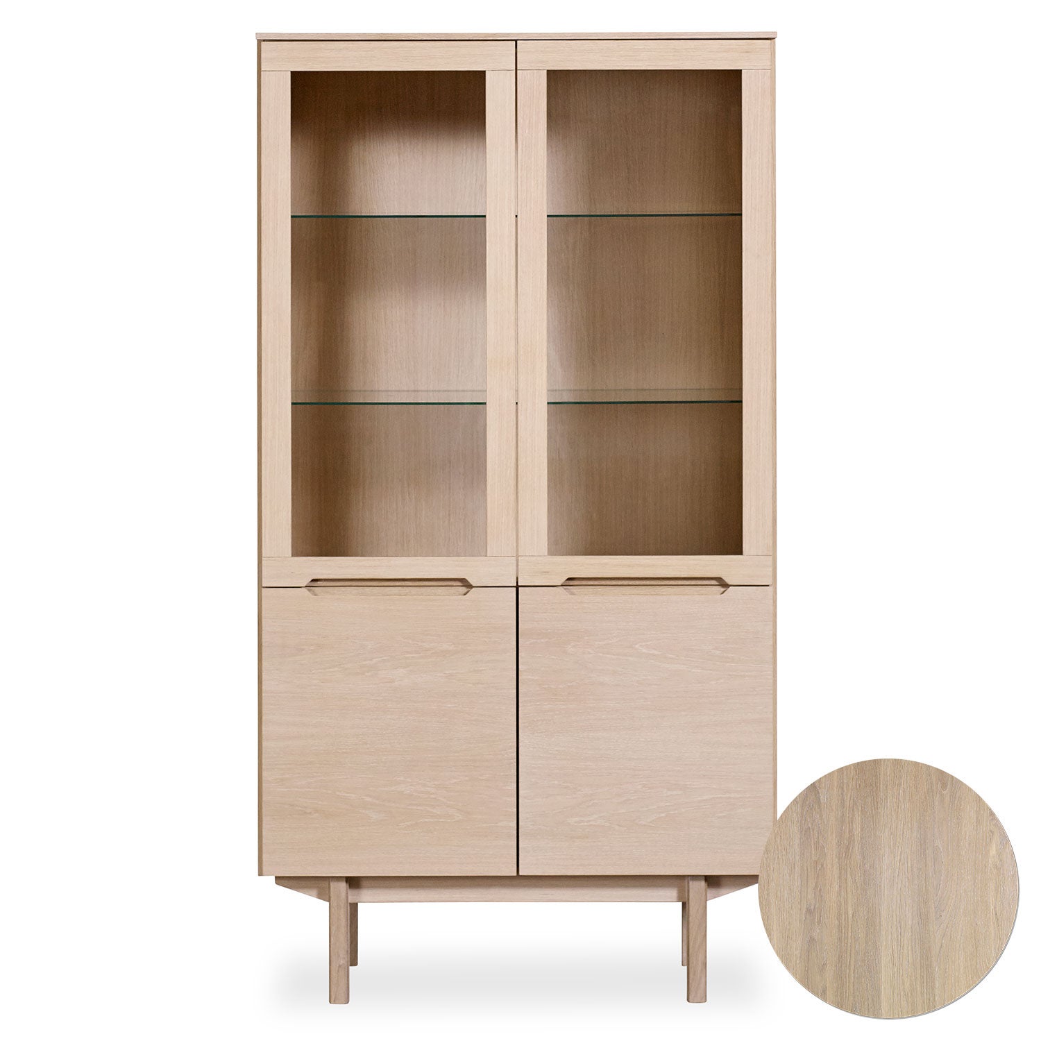 Sm307 Vitrinskåp Ek Vitolja 98X41X182Cm 