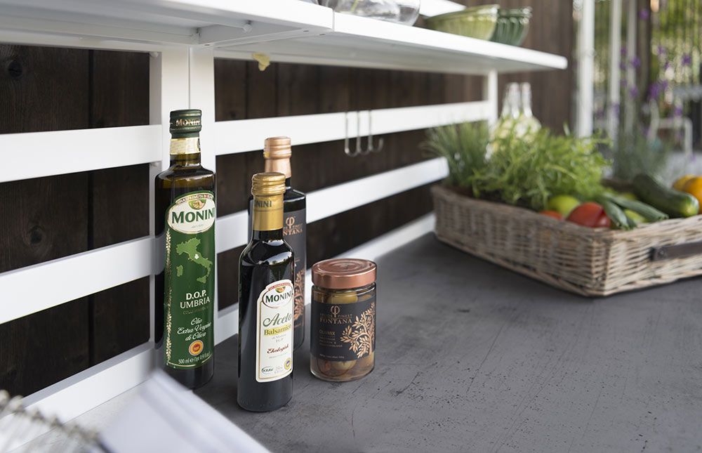 Åminne Utekök Med Vask Vit