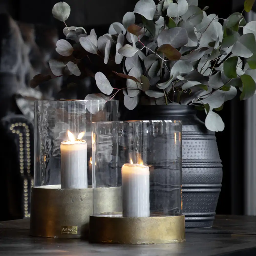 Ljuslyktor Celano Antique Brass