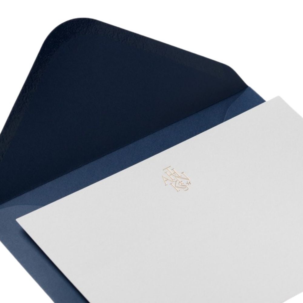 Tackkort med kuvert Blått