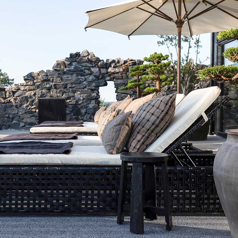 Solsäng Orlando Classic Konstrotting Svart exkl dyna