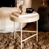 Travertine Sidobord - Cashmere