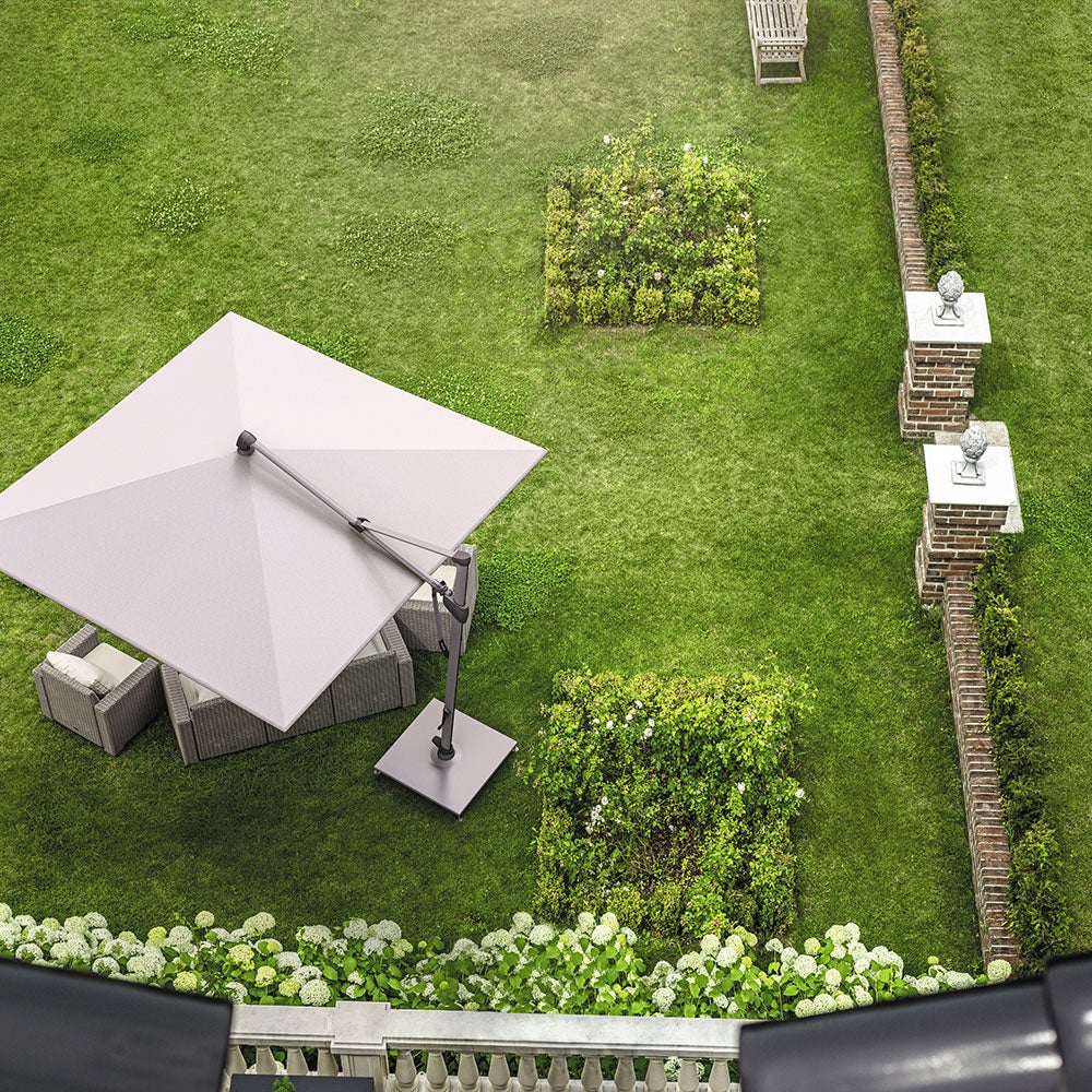 Sombrano S+ frihängande parasoll 400 cm anodizerad alu Kat.5 526 Bamboo