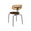 Curious Matstol Ek/Svart Metall Teddy Brown