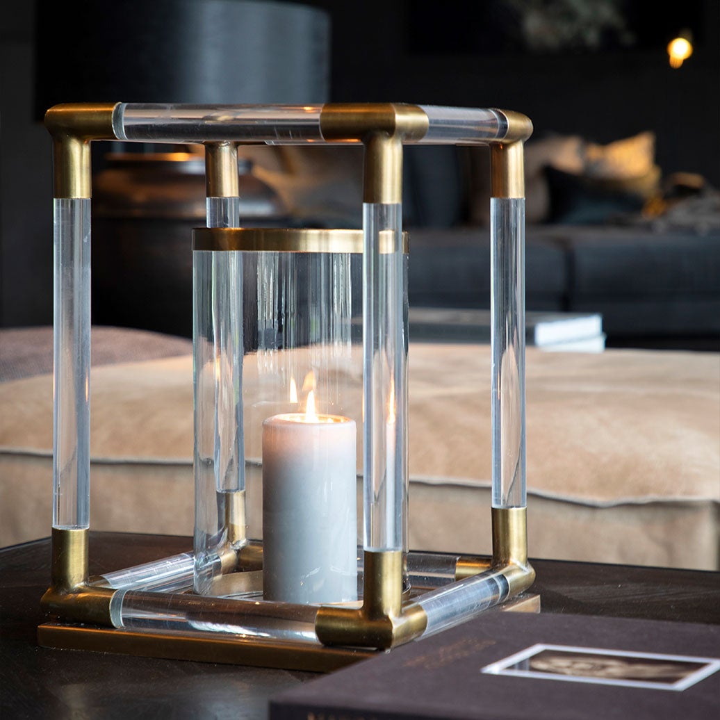 Baltimore Ljuslykta Antik Mässing L