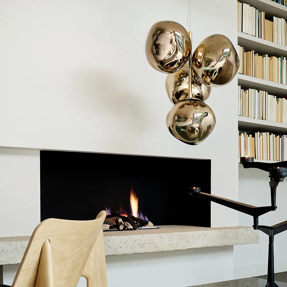 Melt Chandelier Mini Gold Takkrona LED