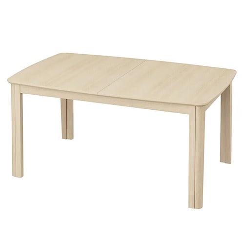 SM107 Matbord 101x160-316-368 cm Massiv vitoljad ek