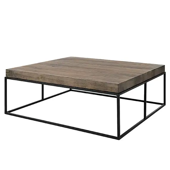 Soffbord Carlisle 100x100 cm silver back