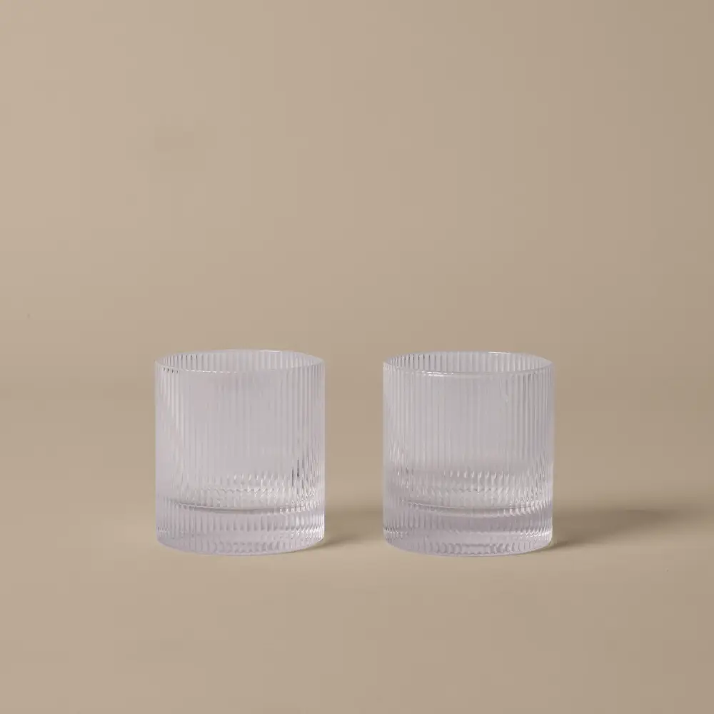 Ripple Tumbler Glas 2-pack Clear