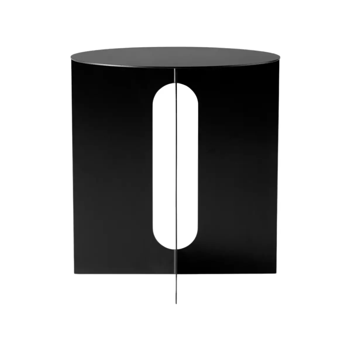 Androgyne Sidobord/underrede Svart stål - Ø40 cm
