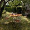 Leaf matbord 146x146 cm aluminium/bamboo 