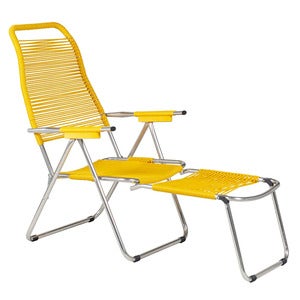 Spaghetti footrest yellow matt aluminium 