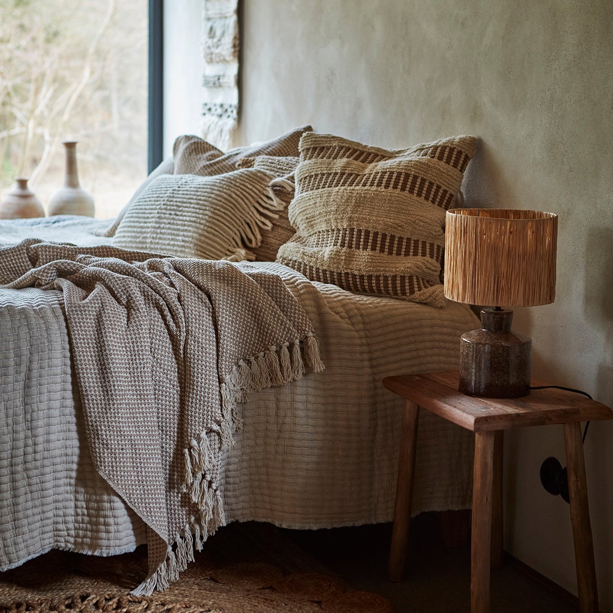 ANNA kuddfodral offwhite/beige