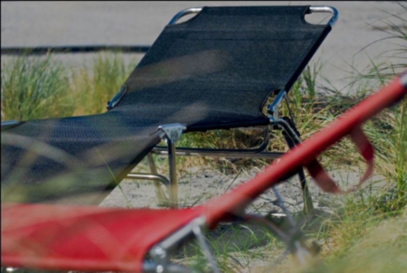 Amigo solsäng svart aluminium/textilene 