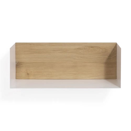 U shelf 55x20 cm ek/vit metall