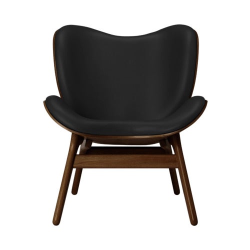 A Conversation Piece Loungestol Dark Oak/Hope Leather Black