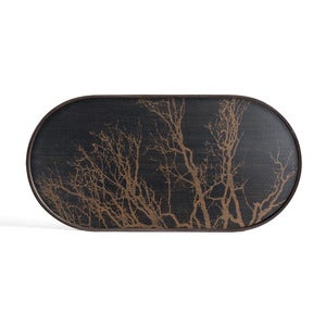 Tree bricka trä oval M
