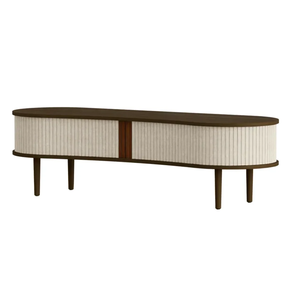 Audacious TV-bänk Mörk Ek/White Sands