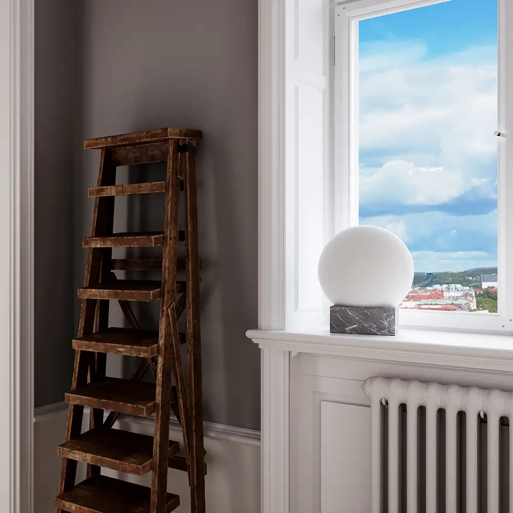 Glori Bordslampa Ø30cm Vit