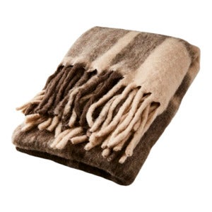 FRASSE pläd brun/beige/grå