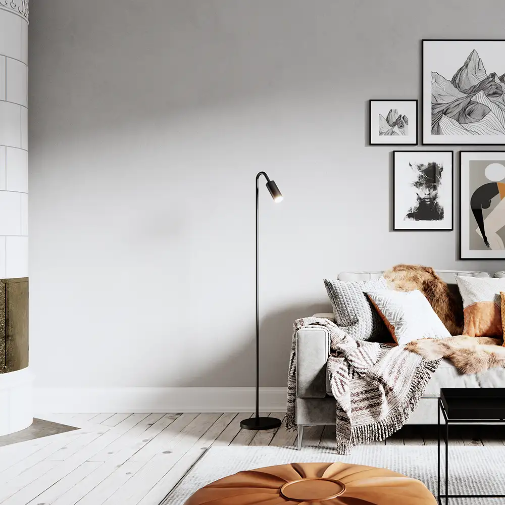 Curve Golvlampa Matt svart