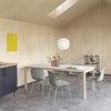 Workshop Table 92x200 cm - Warm Grey Linoleum Oak