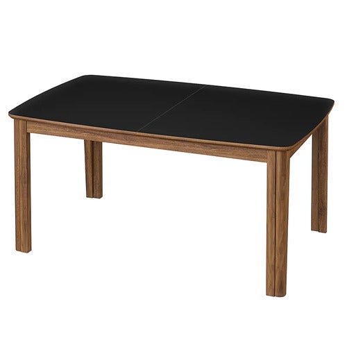 SM107 Matbord 101x160-316-368 cm Oljad valnot - Svart Nanolaminat.