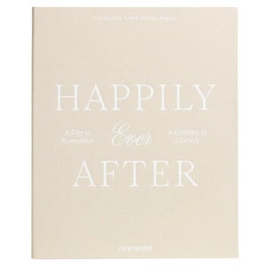 Bröllopsfotoalbum Happily Ever After Beige
